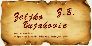 Željko Bujaković vizit kartica